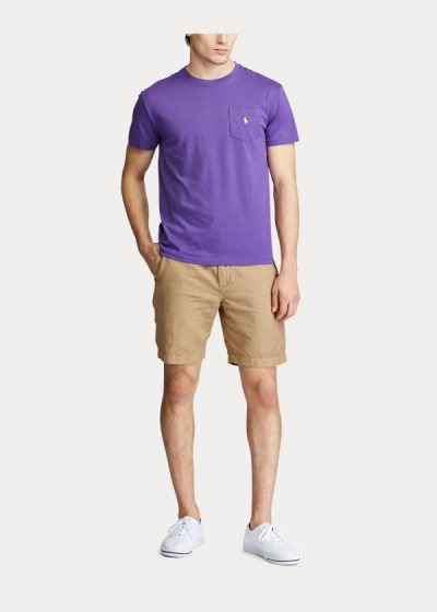 Men's Polo Ralph Lauren Classic Fit Pocket T Shirts | 853709VEB